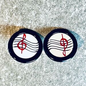 Treble Clef Music Note Earrings